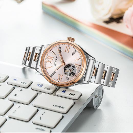 西铁城官方正品时尚防水镂空机械女表PC1009-51D 商品图3