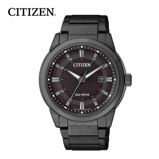 西铁城日本官方正品光动能全黑防水夜光潮流钢带手表男表BM7145-51E 商品图3