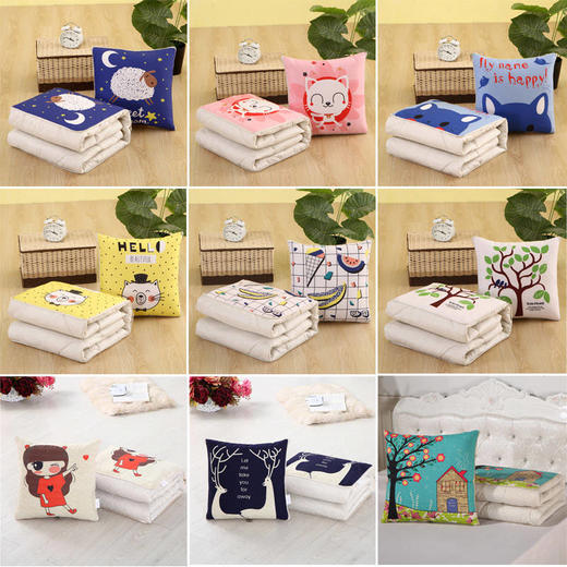 抱枕被空调被抱枕 午睡两用汽车枕头靠垫 商品图8