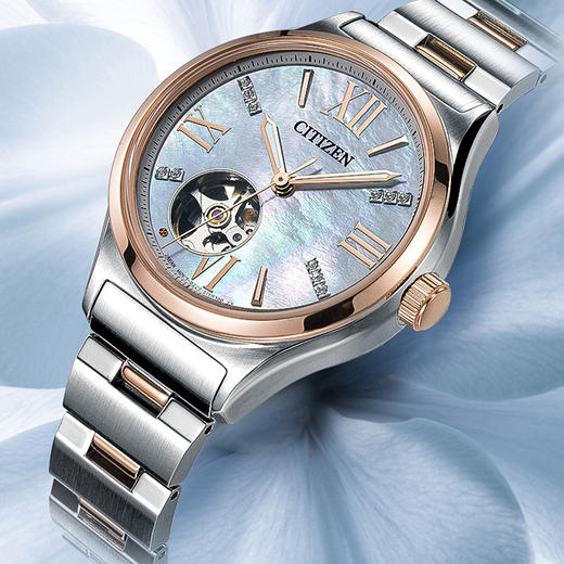 西铁城官方正品时尚防水镂空机械女表PC1009-51D 商品图4