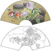 於文普扇面小品工笔花鸟白描底稿-WP01 商品缩略图0
