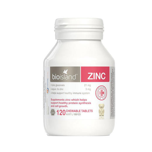 【跨境】澳洲Bio Island 婴幼儿补锌咀嚼片 120粒 新老包装随机发货 商品图1