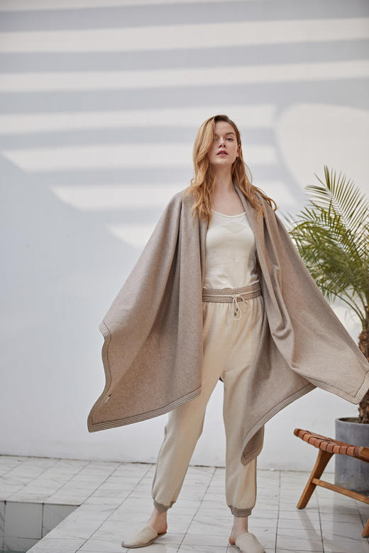 条纹撞色束脚女睡裤 SJN18K328N 商品图1