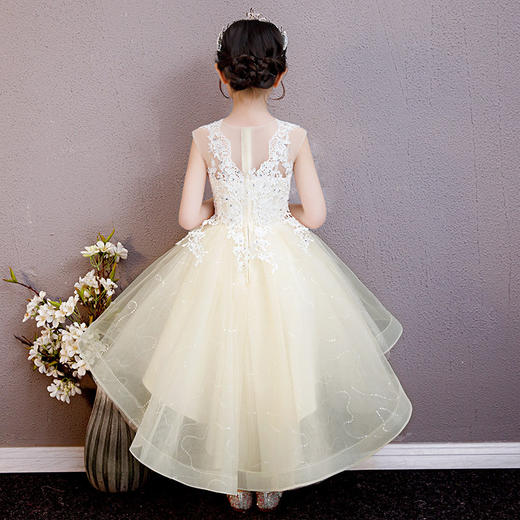 XN-003女童婚纱拖尾小女孩儿童走秀晚礼服公主裙 商品图4