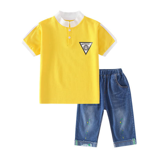 XX-78-3-42夏季新款男童套装儿童中大童韩版百搭时尚休闲两件套 商品图4