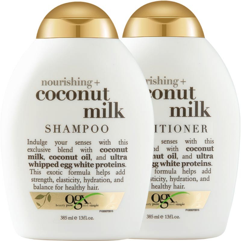 OGX/蔻姬丝 椰奶柔润平衡洗发水+护发素 385ML*2保税JPY带授权招加盟代理