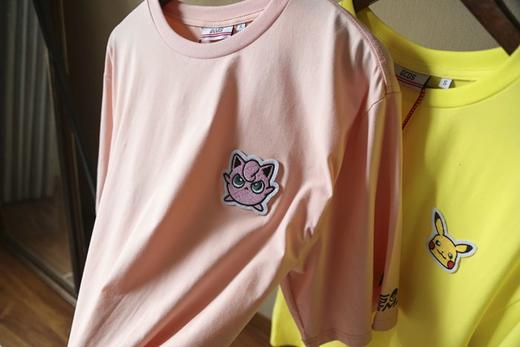 皮卡丘 神奇宝贝 柠檬黄和少女粉女款宽松短袖wtx66270