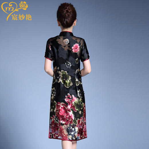MY-92367新款大码改良旗袍真丝连衣裙TZW 商品图1