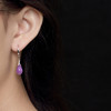 YLY-001紫云母花蕾镶嵌耳坠高档百搭气质优雅女士耳饰 商品缩略图4