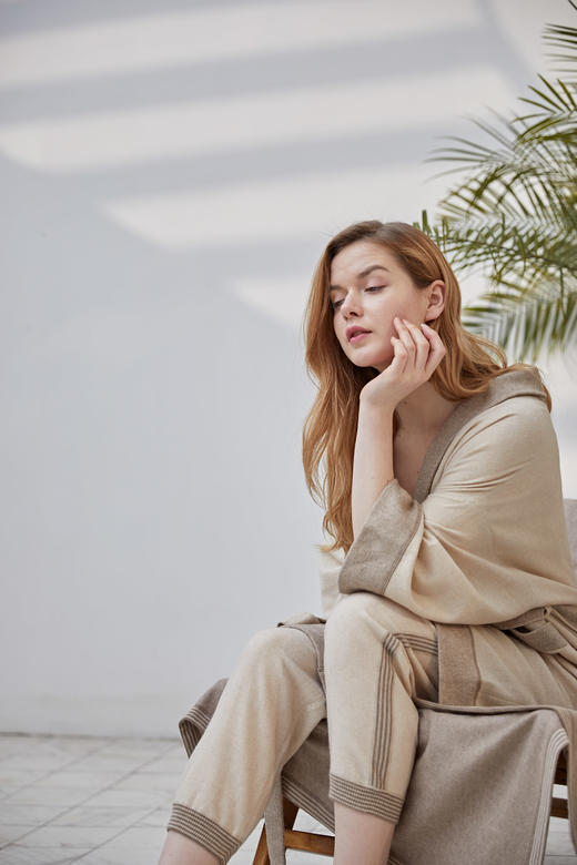 条纹撞色束脚女睡裤 SJN18K328N 商品图3