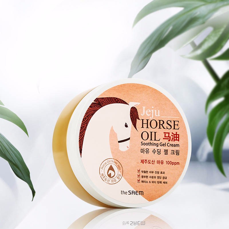 THE SAEM/得鲜 济州岛马油营养保湿乳 300ML 开票JPY带授权招加盟代理
