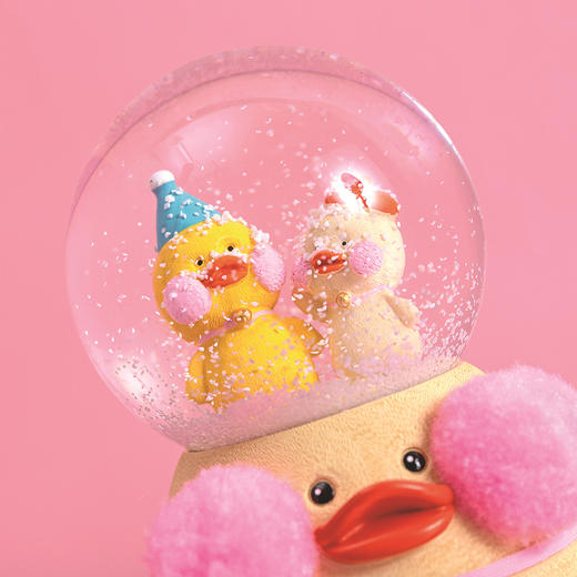 网红玻尿酸鸭闪光水晶球 嘟嘟鸭飘雪发光创意情侣礼物