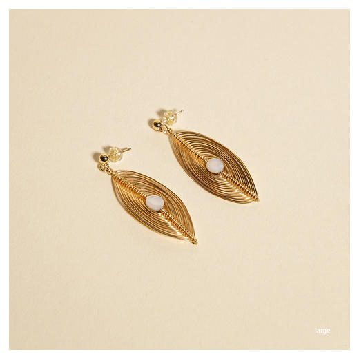 OKRA | Big Awaken Stone Earrings [定制耳环 4色可选] 商品图3