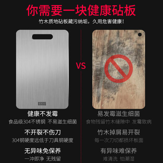 不锈钢砧板——易清洗，不发霉，抗菌去腥 商品图1