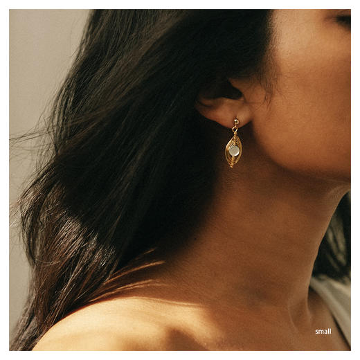 OKRA | Small Awaken Stone Earrings [定制耳环 4色可选] 商品图0