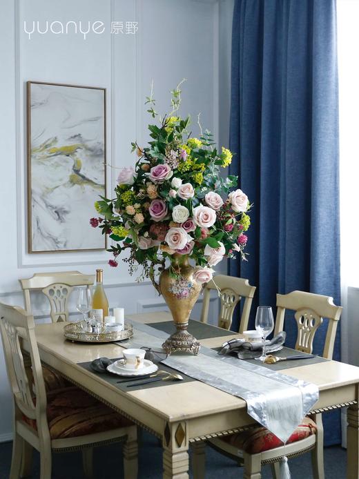 欧美式轻奢高端大气高品质仿真花高贵家居室中厅边柜玄关经典假花 商品图2