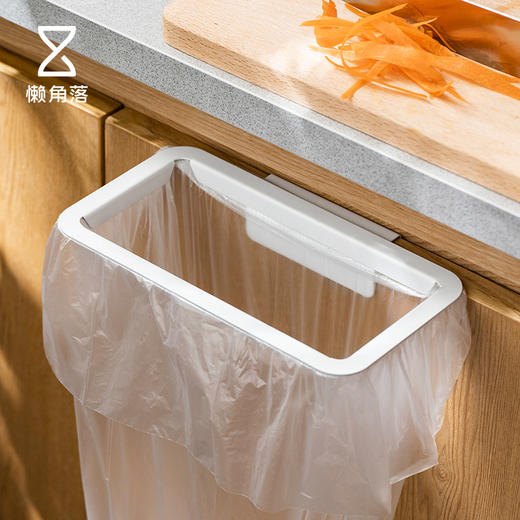 懒角落 橱柜门垃圾袋挂架家用可挂式垃圾分类壁挂厨房垃圾桶 商品图2