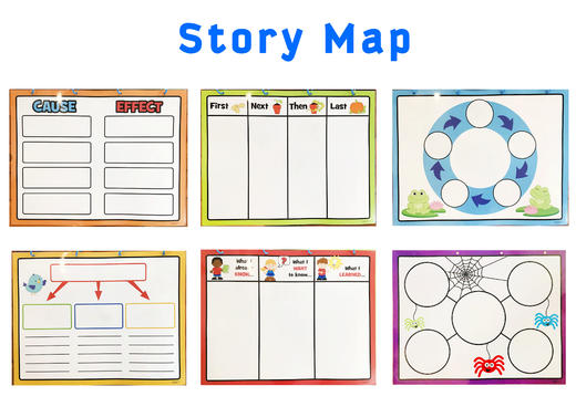 Story Map-六张套装海报/可反复擦写/助理故事结构主题人物梳理 思维导图
送课程 商品图0