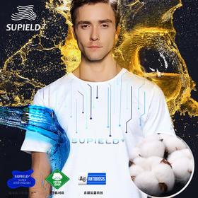 Supield素湃黑科技重磅纯棉疏水短袖印花T恤防污男女童