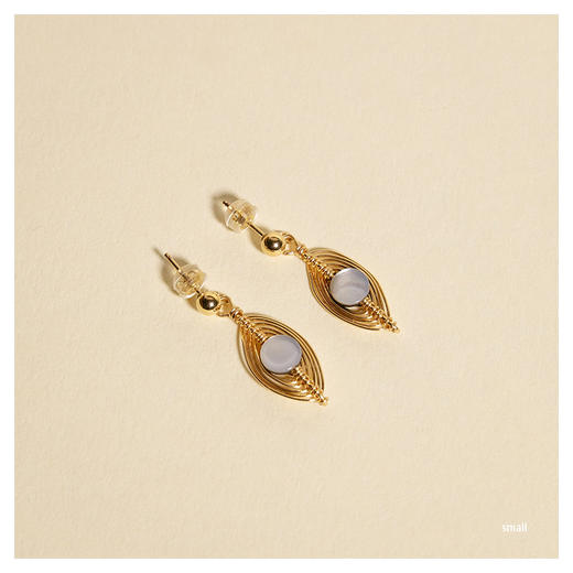 OKRA | Small Awaken Stone Earrings [定制耳环 4色可选] 商品图4