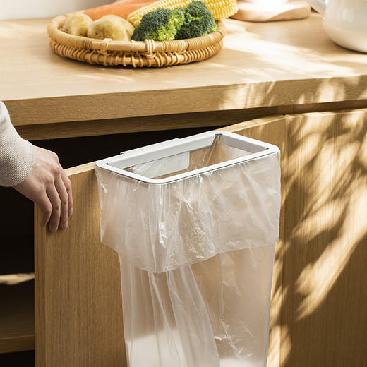 懒角落 橱柜门垃圾袋挂架家用可挂式垃圾分类壁挂厨房垃圾桶 商品图3