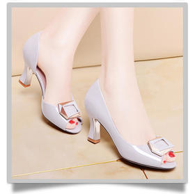 LN1815新款欧美鱼嘴细跟凉鞋