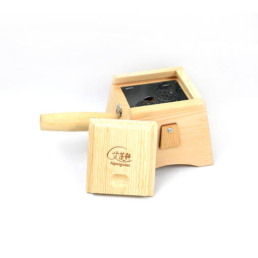 艾蓬轩 实木三孔 脐灸 腹部 腰部 灸盒 温灸器 温灸仪 厂家直销 商品图1