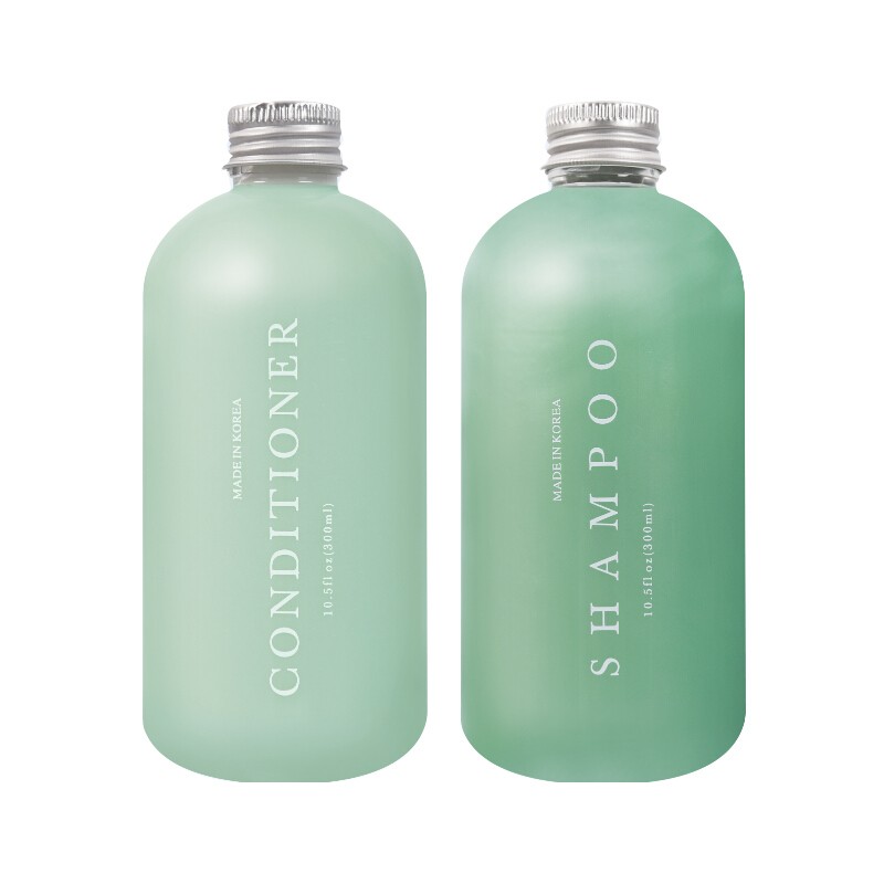 FORMULA OF BEAUTY/玛咖珑 轻奢无硅油洗发水300ML+护发素300ML绿色 组合装 带压头有票JPY带授权招加盟代理