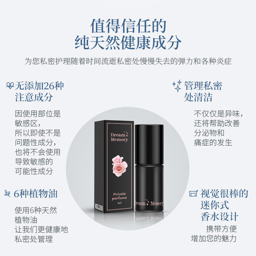 【限时大促买1送1 祛除异味 减少问题滋生】Dream Memory 私密处香水 私处护理香氛香水 植物配方私密健康 去异味 商品图3