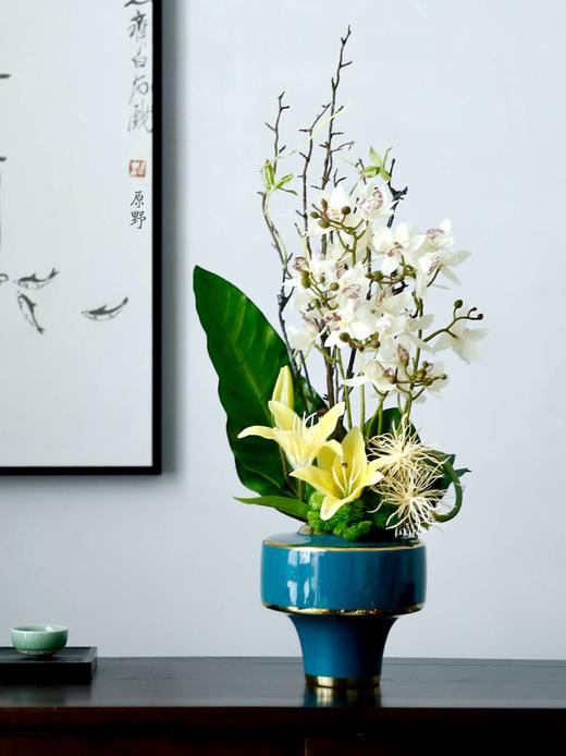 新中式假花仿真花瓶套装客厅高档品质绢花自然风玄关装饰花摆设件 商品图4