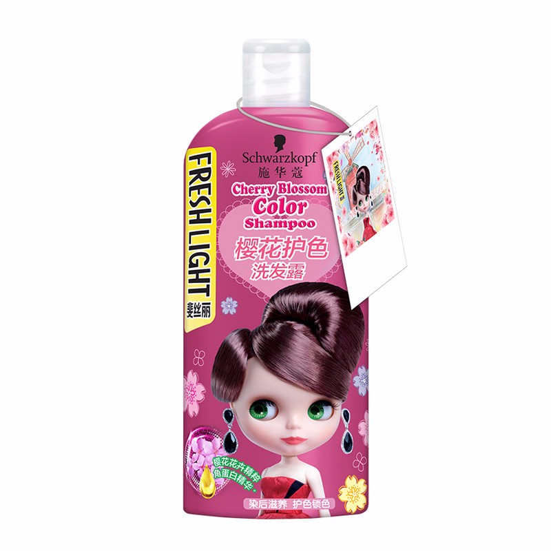 SCHWARZKOPF/施华蔻 斐丝丽樱花护色洗发露 450ML融萃樱花卉柔顺精粹和丰富滋养因子,染后滋养,护色锁色,迷人樱花清香时刻围绕你