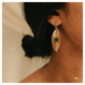 OKRA | Big Awaken Stone Earrings [定制耳环 4色可选]