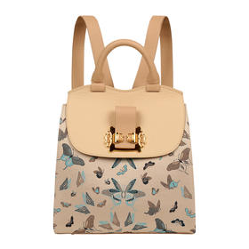 SAINTJOY/上久楷 宋锦女式背包 福蝶·浅蓝 BWS18A0501