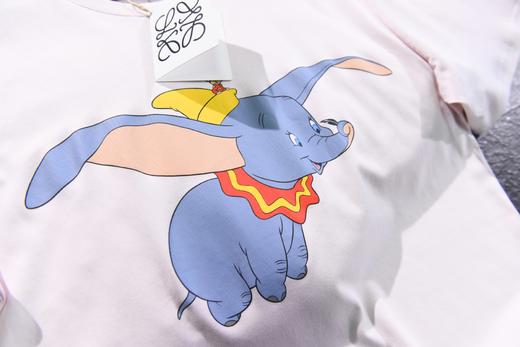 l0ewe迪士尼限定小飞象情侣款短袖t恤tx430