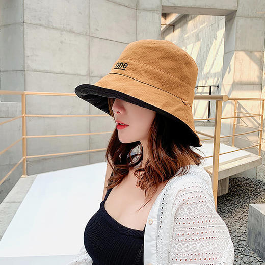 【双面渔夫帽】夏季韩版百搭学生网红防晒遮阳帽夏季遮脸太阳帽女 商品图2