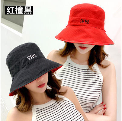 【双面渔夫帽】夏季韩版百搭学生网红防晒遮阳帽夏季遮脸太阳帽女 商品图8