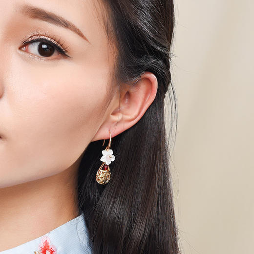 GS-03220160贝壳花个性简约唯美复古原创设计耳环 商品图1