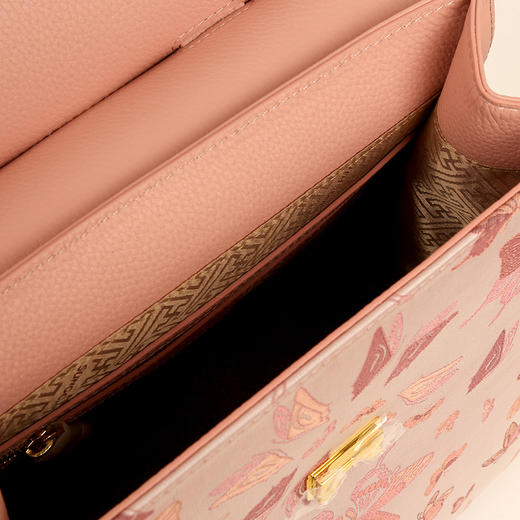 SAINTJOY/上久楷 宋锦女式背包 福蝶·粉色 BWS18A0501 商品图4