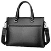 七匹狼 男士公文包 商务男包头层牛皮男士手提包单肩斜挎包 笔记本电脑包 1A4974155-01 黑色 商品缩略图2