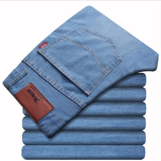 【休闲裤男】.夏季薄款男士牛仔裤男宽松直筒休闲男裤大码中年高腰长裤子春夏款 商品图2