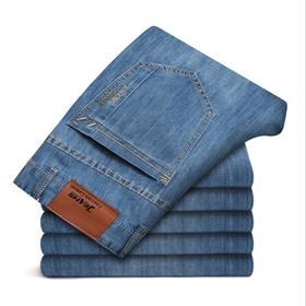 【休闲裤男】.夏季薄款男士牛仔裤男宽松直筒休闲男裤大码中年高腰长裤子春夏款