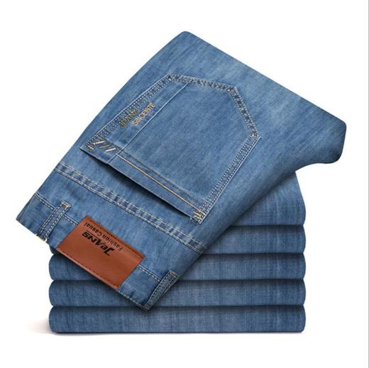 【休闲裤男】.夏季薄款男士牛仔裤男宽松直筒休闲男裤大码中年高腰长裤子春夏款 商品图0