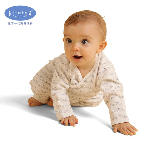 i-baby磨毛美国棉花婴儿内衣套装0-6个月宝宝家居服套装幼儿套装 商品图1