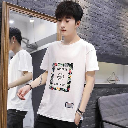 【服饰鞋包】夏季男装时尚韩版修身T恤男创意印花潮流男士上衣休闲 商品图2
