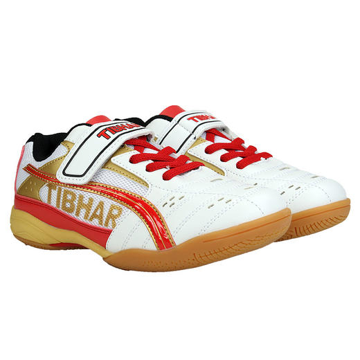 Tibhar挺拔儿童乒乓球鞋01920飞翔童鞋儿童乒乓球运动鞋白红色 商品图1