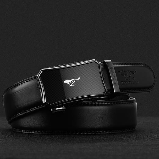 七匹狼男士皮带潮流百搭中青年牛皮自动扣腰带男休闲商务裤腰带M73821A807-01 黑色 商品图3