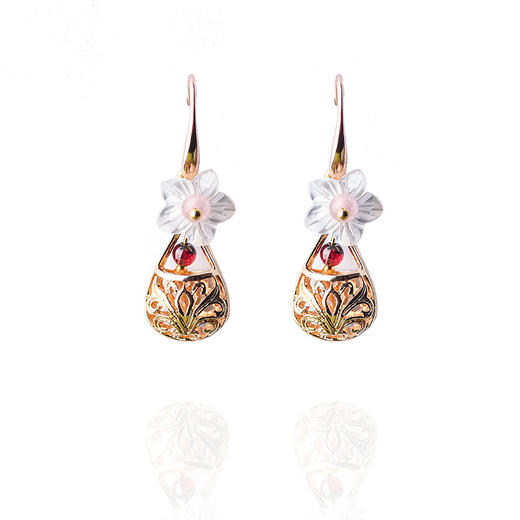 GS-03220160贝壳花个性简约唯美复古原创设计耳环 商品图4