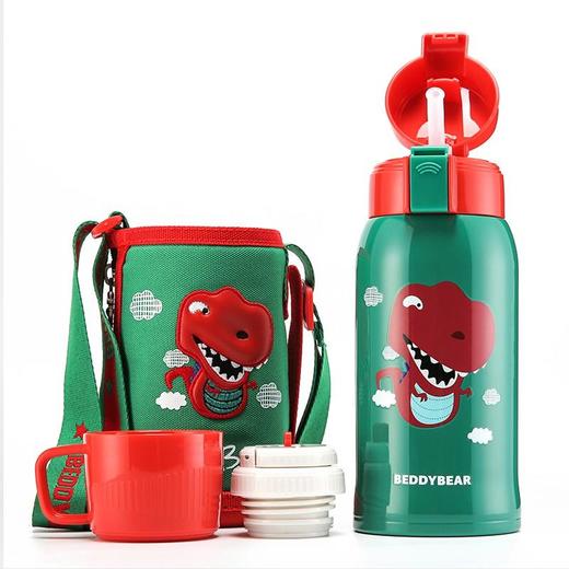 【3D浮雕款】包邮！官方防伪 杯具熊升级款复古浮雕款儿童保温杯 600ml 商品图5