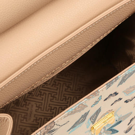 SAINTJOY/上久楷 宋锦女式背包 福蝶·浅蓝 BWS18A0501 商品图4