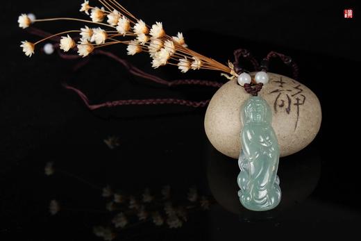 天然翡翠【观音】吊坠 配精美编织挂绳 商品图1